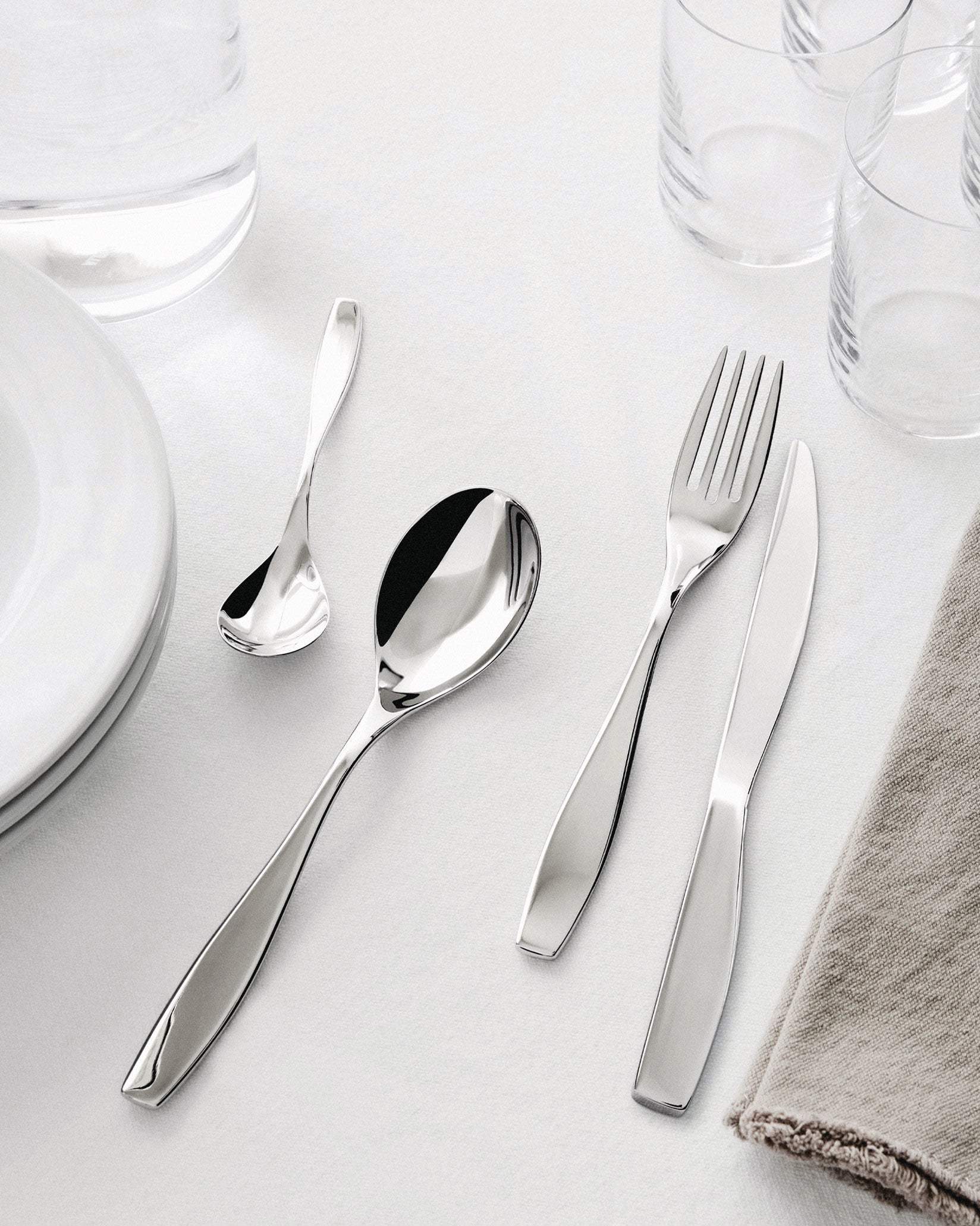 Duna: Cutlery Set by Marco Zanuso - Polish | Alessi