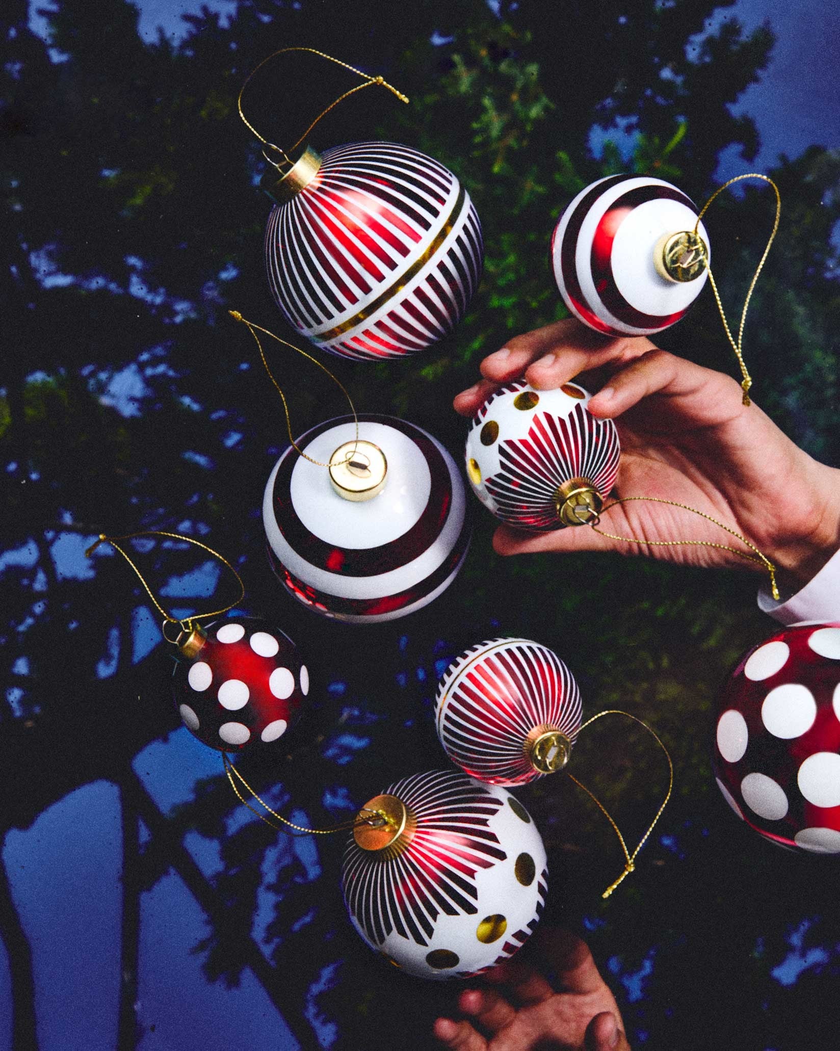 Delight Christmas bauble White, Red & Gold By Nika Zupanc | Alessi