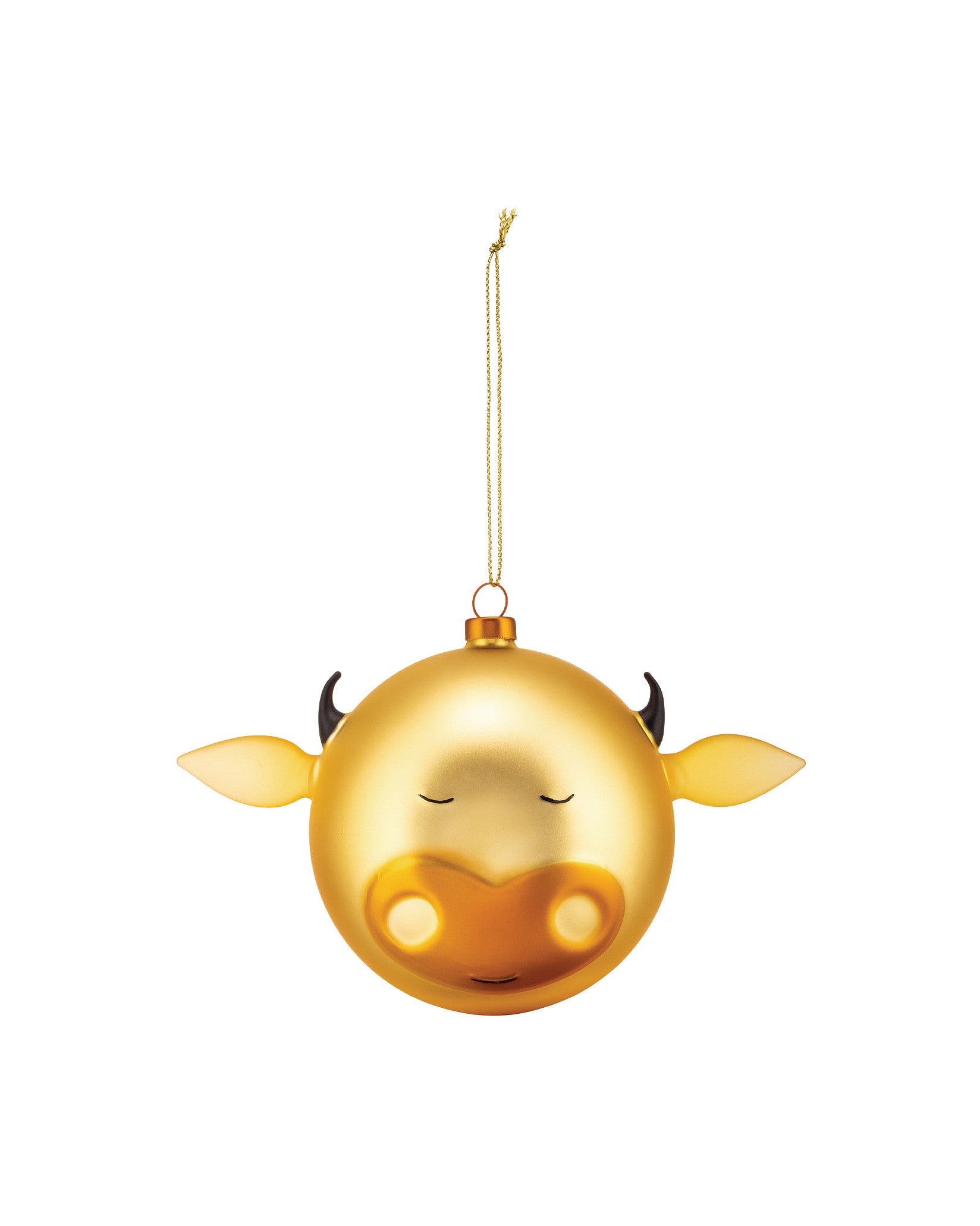 Bue yellow Christmas bauble Alessi