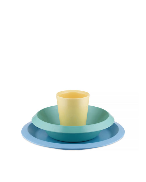 Giro Kids collection yellow, orange, green Children tableware Alessi 3