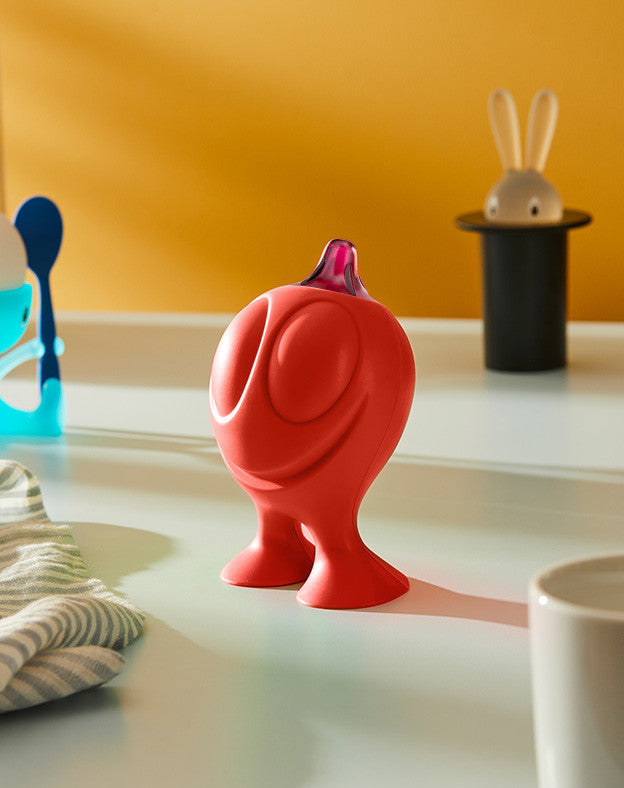 Gino Zucchino: Sugar castor, red By Guido Venturini | Alessi