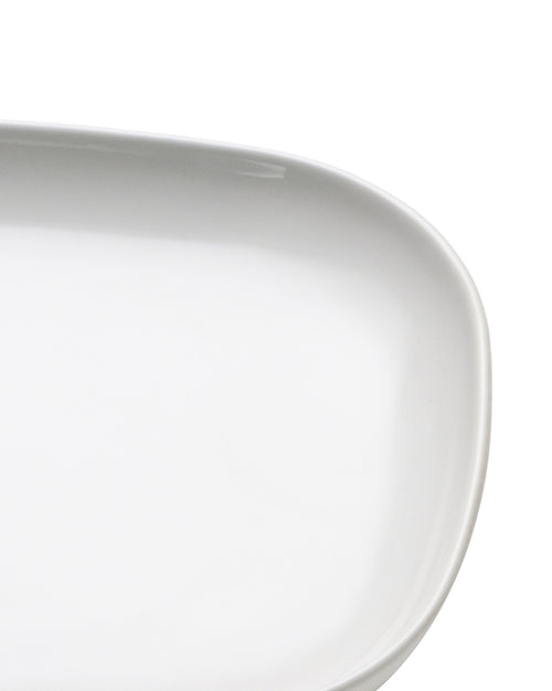 Ovale white Saucer for mocha cup. 4 pieces Alessi 1