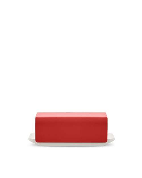 Mattina red Butter dish Alessi