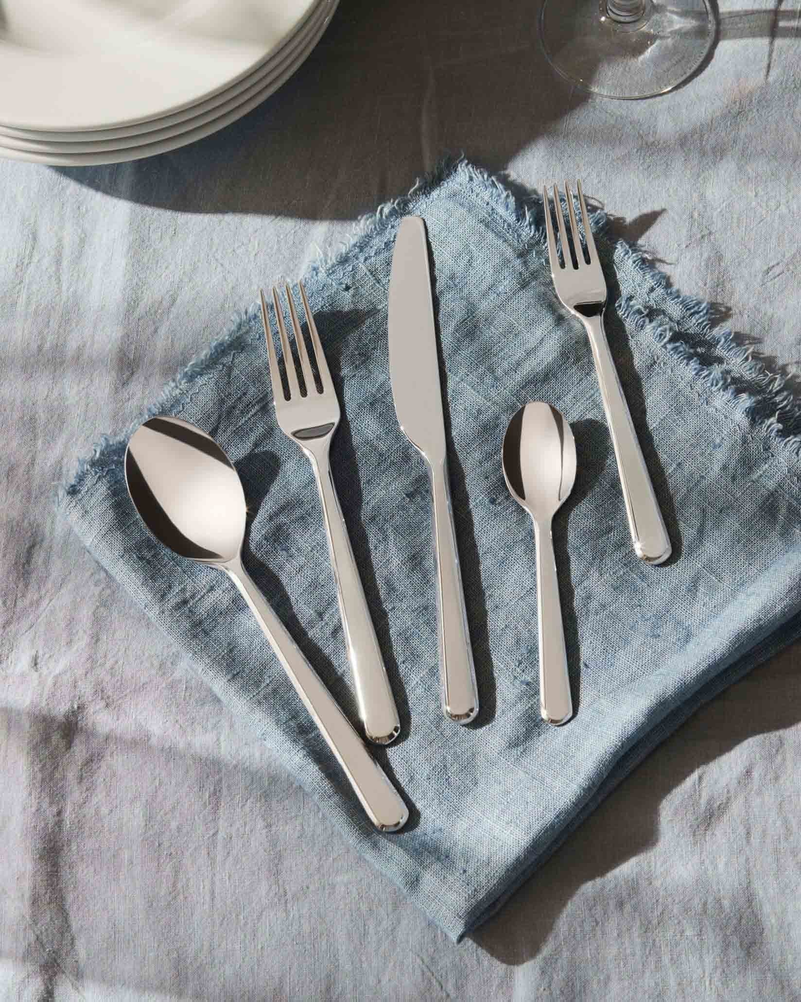 Alessi Big Love AMMI08/7 - Set Of Four Heart-Shaped Design Coffee Spoons, 18/10 Stainless Steel