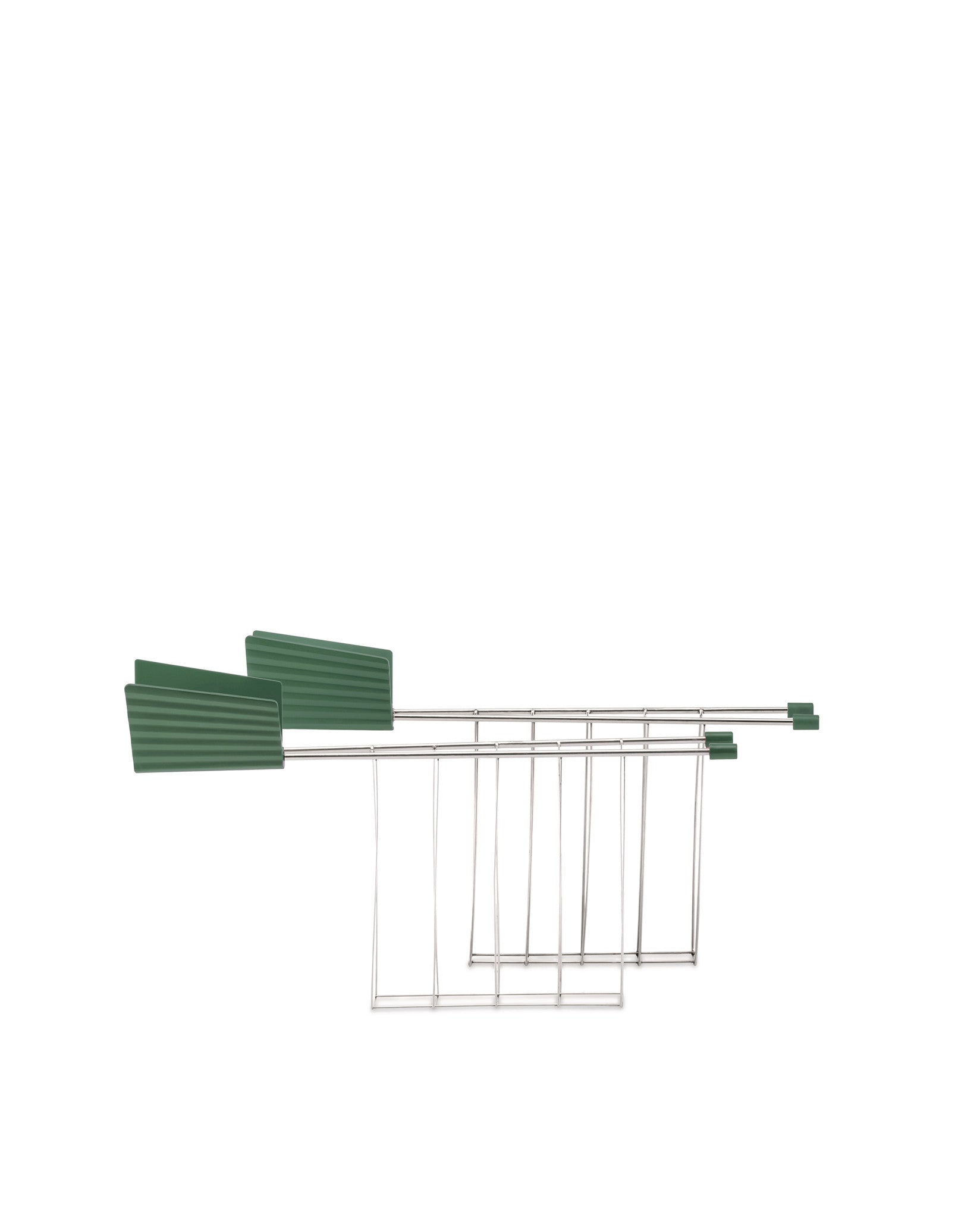 Plissé green Set of two toaster racks Alessi