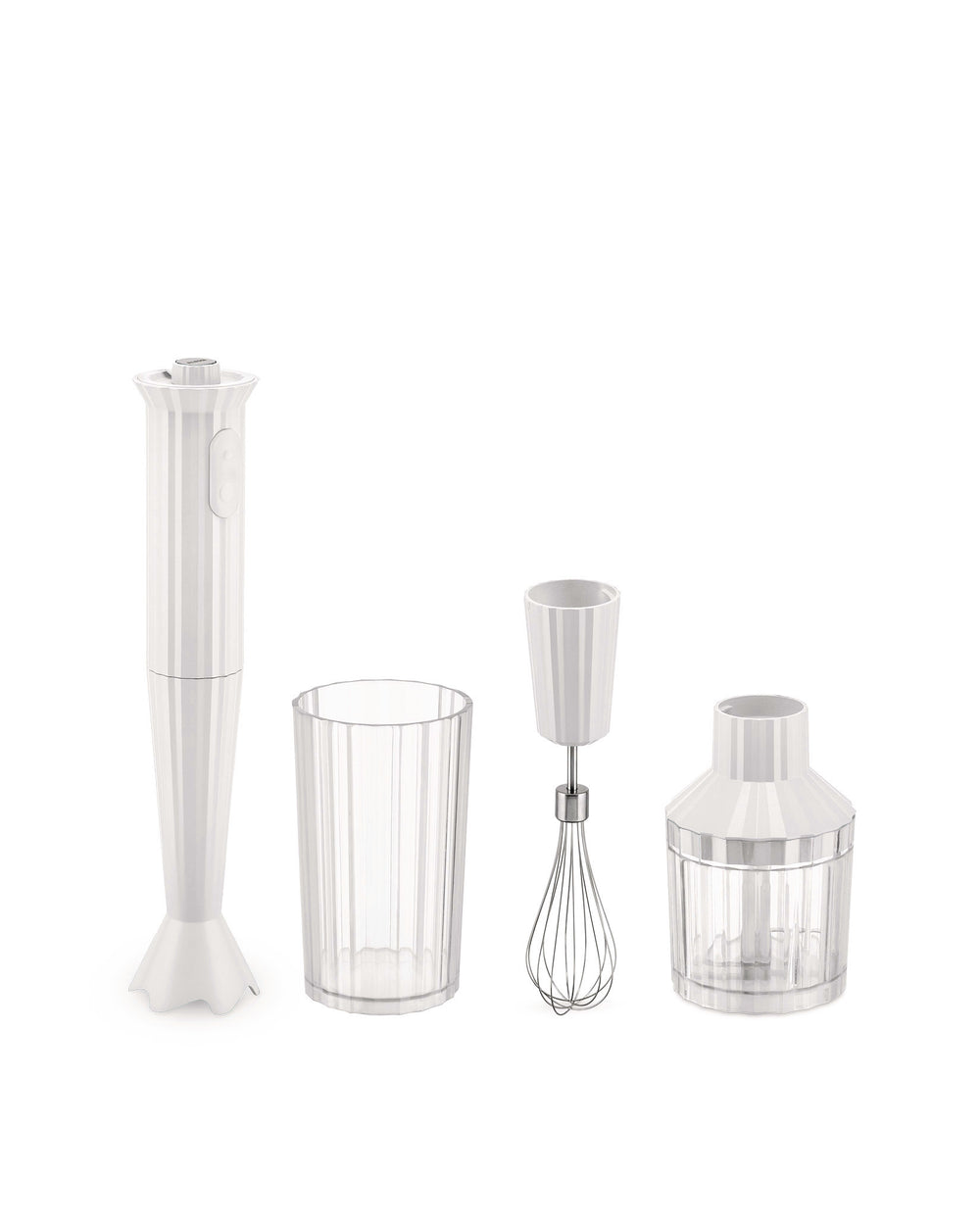 The Plissé designer kitchenware range by Michele De Lucchi features the recognisable and unique pleated aesthetics across all electrical appliances including blenders, kettles and toasters. Bring style to your kitchen countertops.
