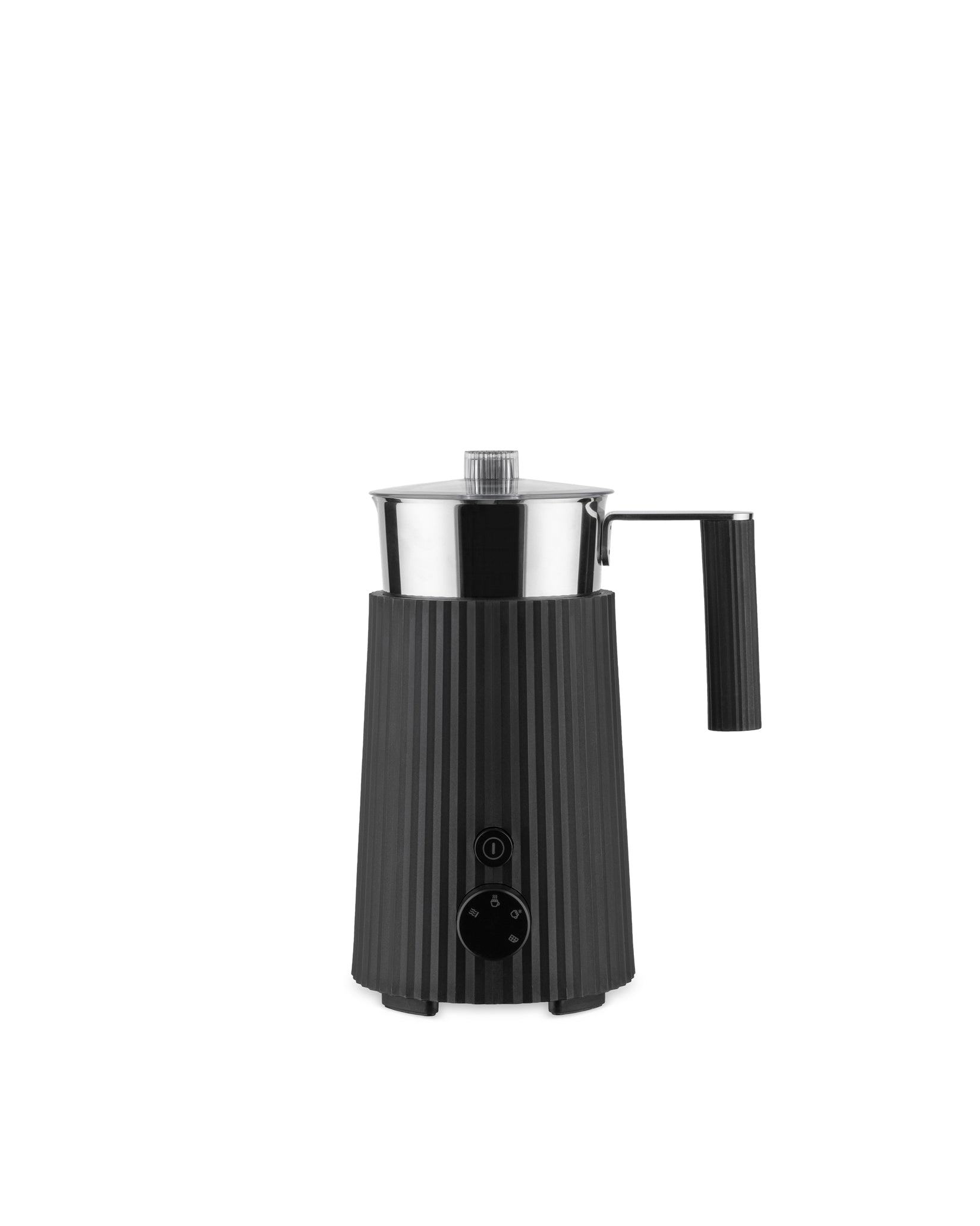 Plissé black Multi-function milk frother. British plug Alessi