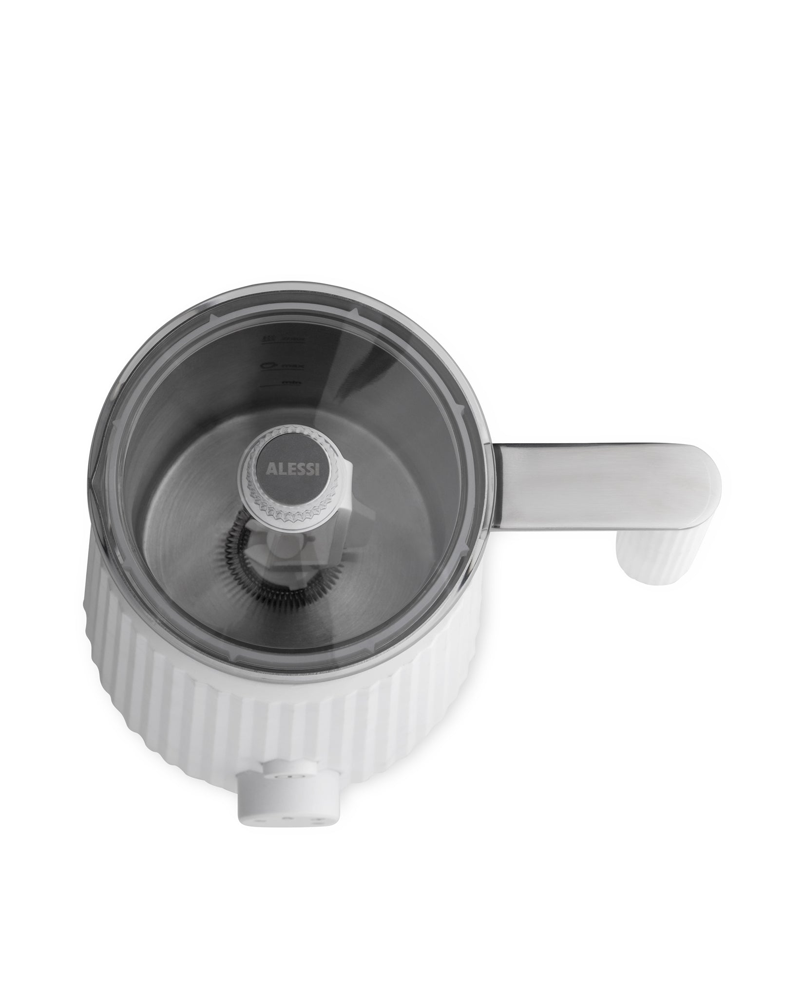 Plissé white Multi-function milk frother. British plug Alessi 3