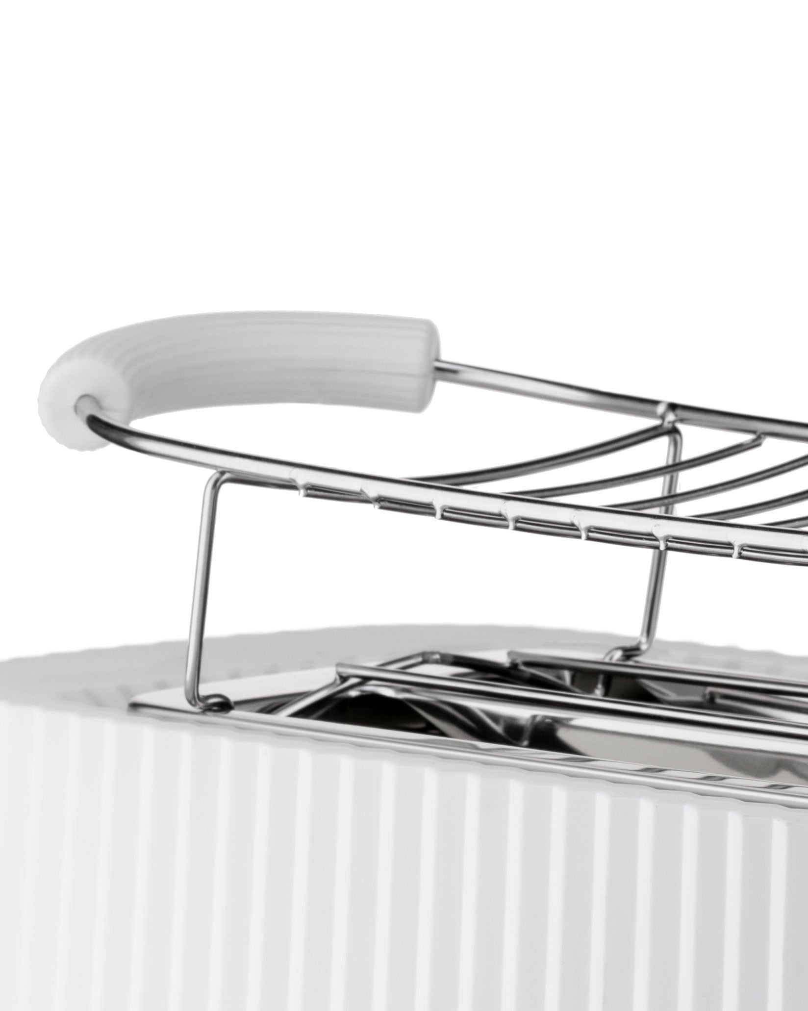 Plissé white Long double compartment toaster Alessi 2