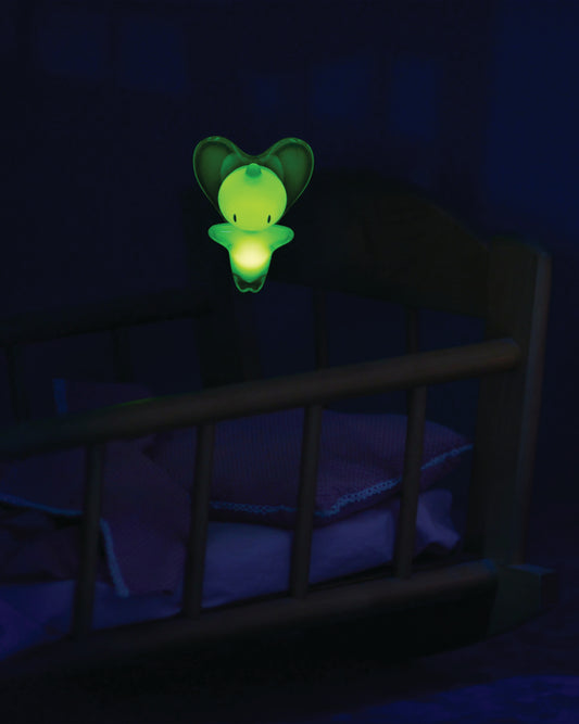 The New Beba Light is a beautifully designed nightlight that glows in soft blue, pink or green offering night-time comfort for your little one. Like a friendly nighttime angel - an ideal gift for a newborn