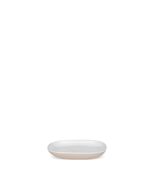 Ovale white Saucer for mocha cup. 4 pieces Alessi 4