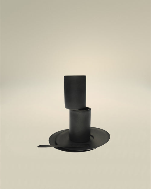 CFF CP Default Title Set of two mocha cups with saucers and two coffee spoons Alessi 1