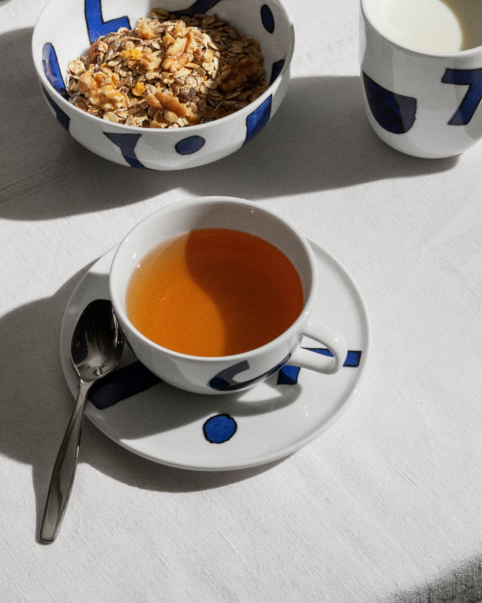 Itsumo - Yunoki ware Default Title Set of teacup with saucer. 4 pieces Alessi 1