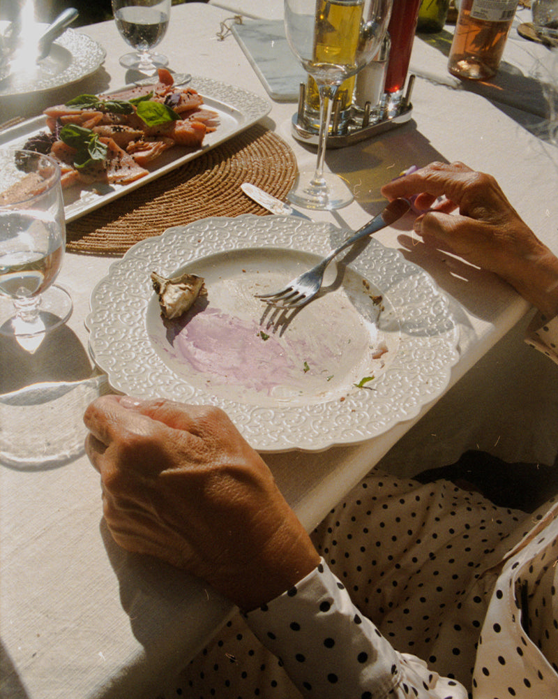 dressed dinner plate