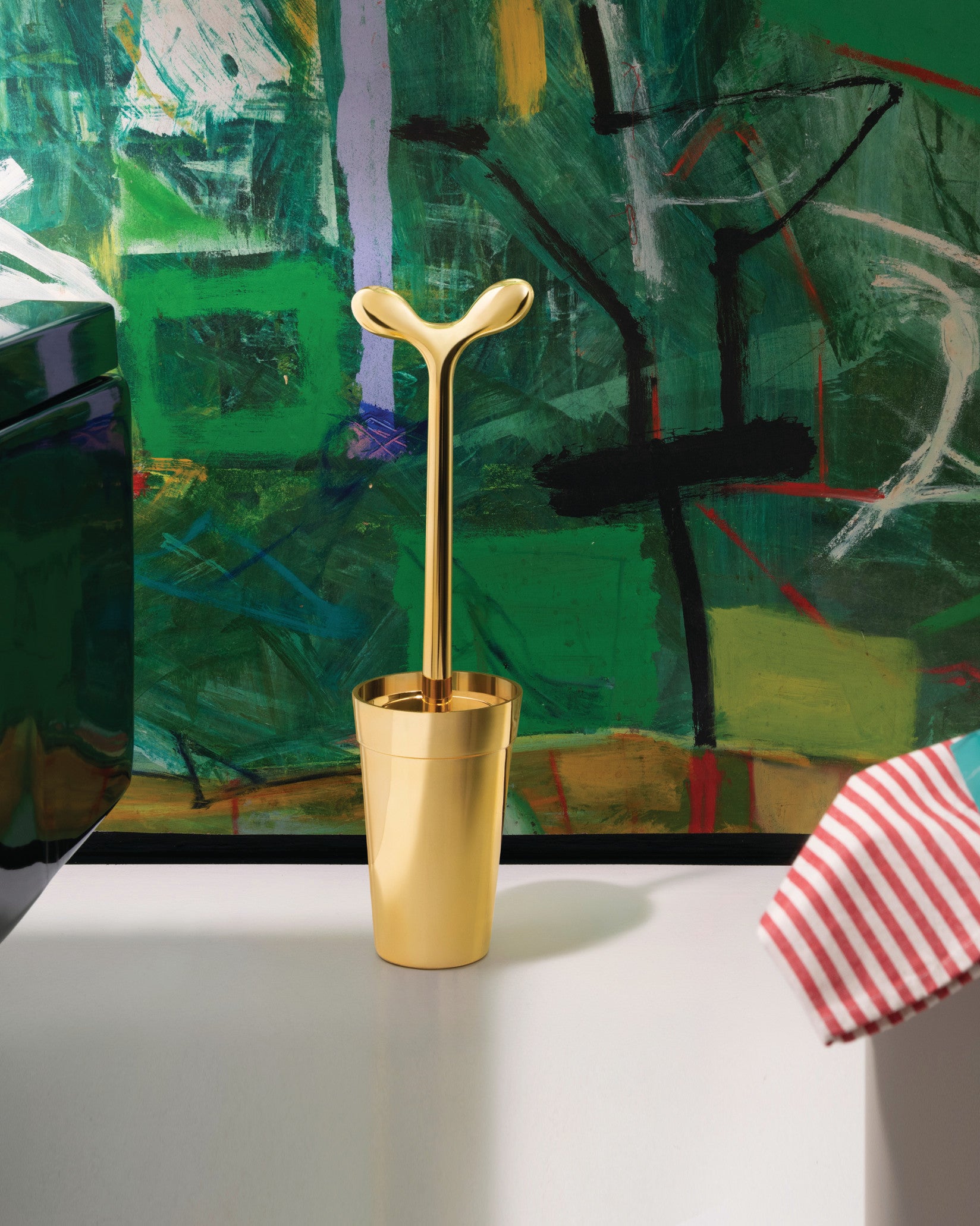 Merdolino Gold Default Title Toilet brush Alessi 1