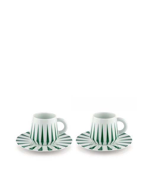 Delight green Set of two mocha cups with saucer Alessi 5