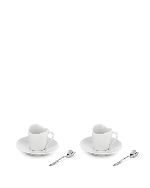 To Default Title Set of two mocha cups with saucers and two coffee spoons Alessi