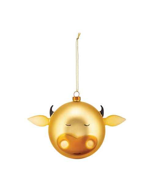 Bue yellow Christmas bauble Alessi