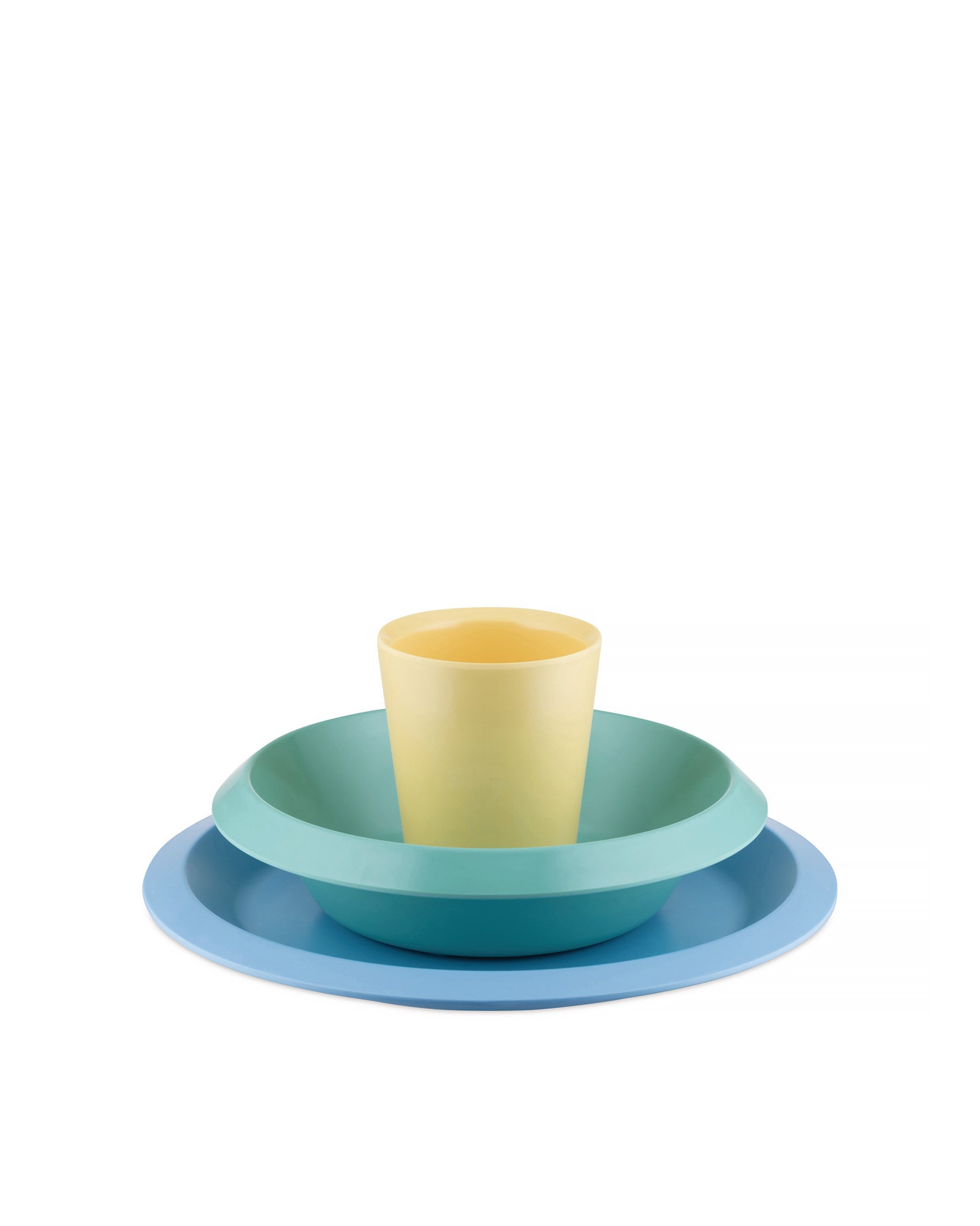 Giro Kids collection yellow, orange, green Children tableware Alessi 3