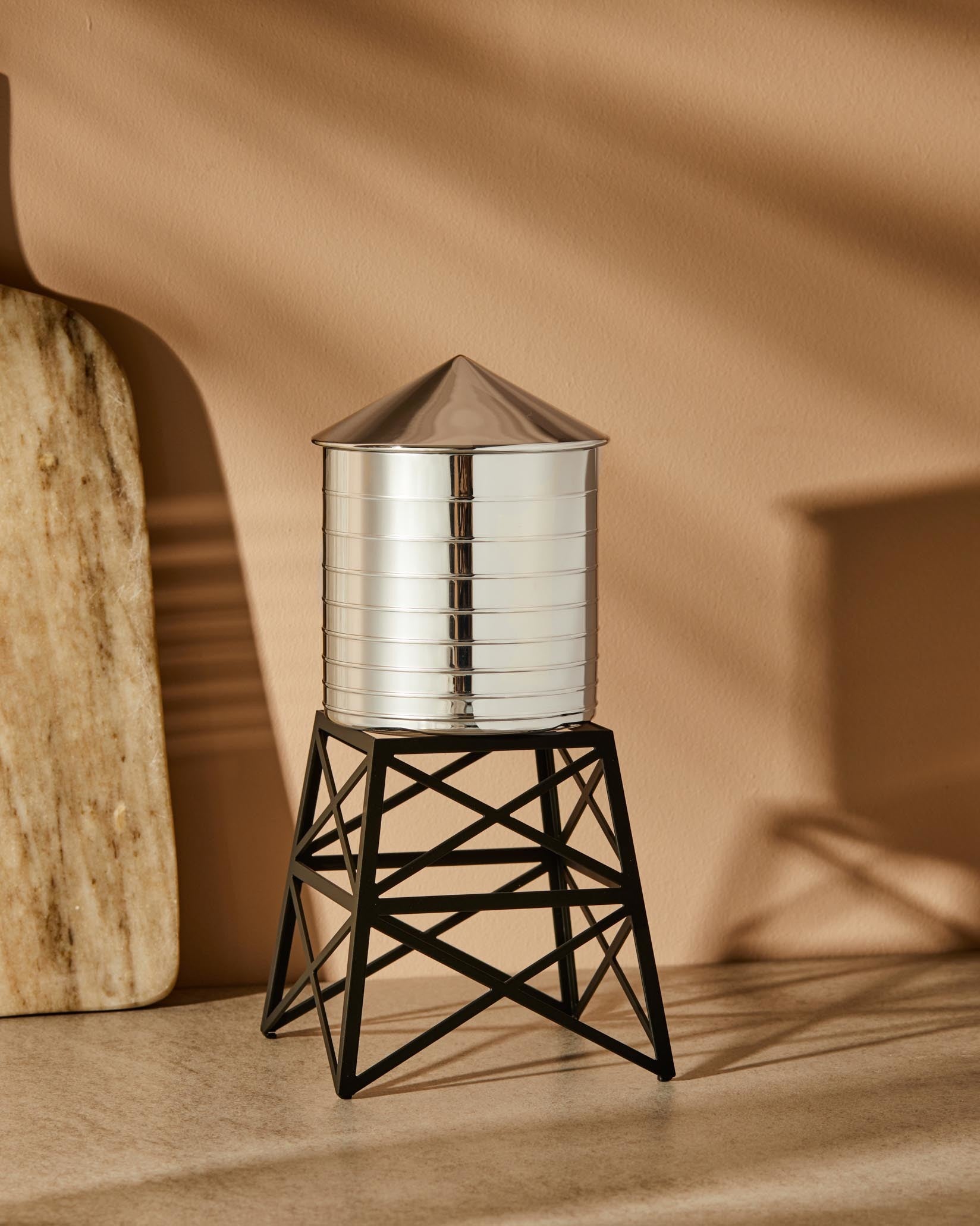 Water Tower stainless steel Container Alessi 1