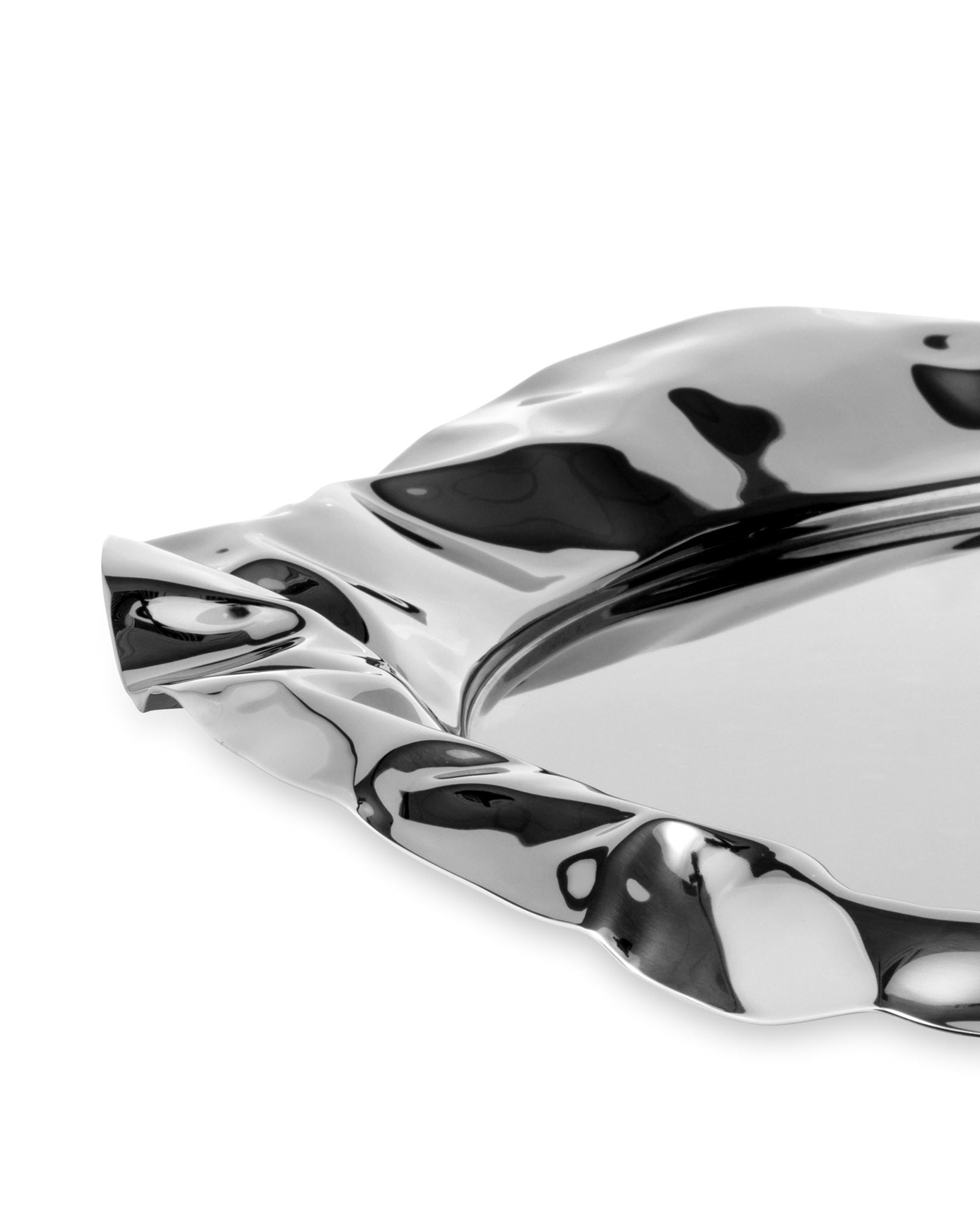ALESSI 〈Foix〉 ラウンドステンレストレイ Foix: Round tray by Lluís Clotet | Alessi
