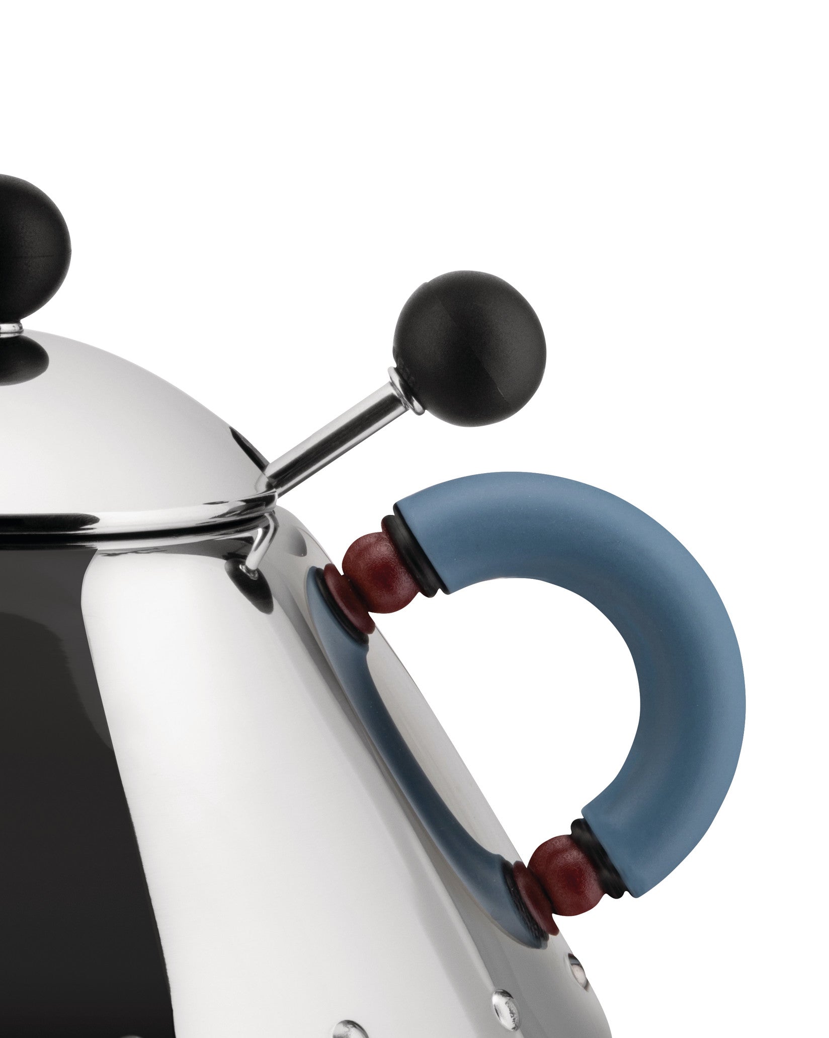 9097 black Sugar bowl with spoon Alessi 2