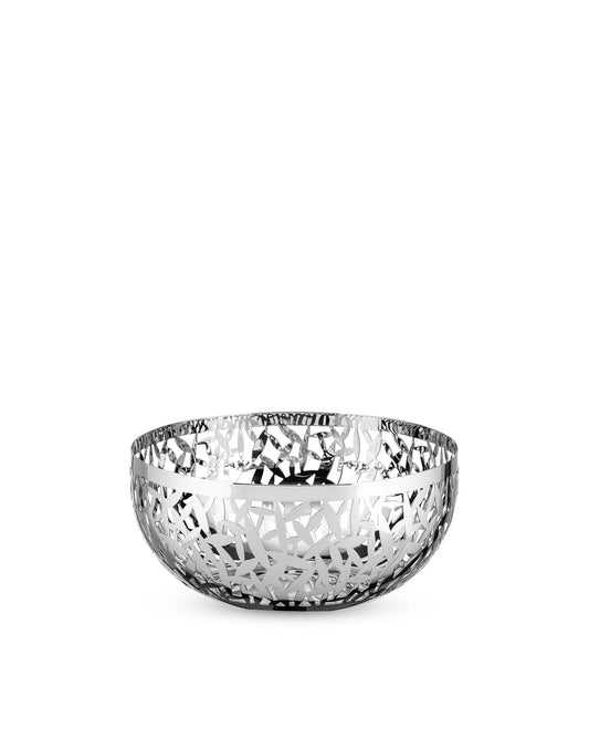 Statement Cactus! laser-cut stainless steel fruit bowl. Available in 21cm and 29cm diameter, this designer metal bowl is an attention drawing centerpiece for any dining table or kitchen top. 