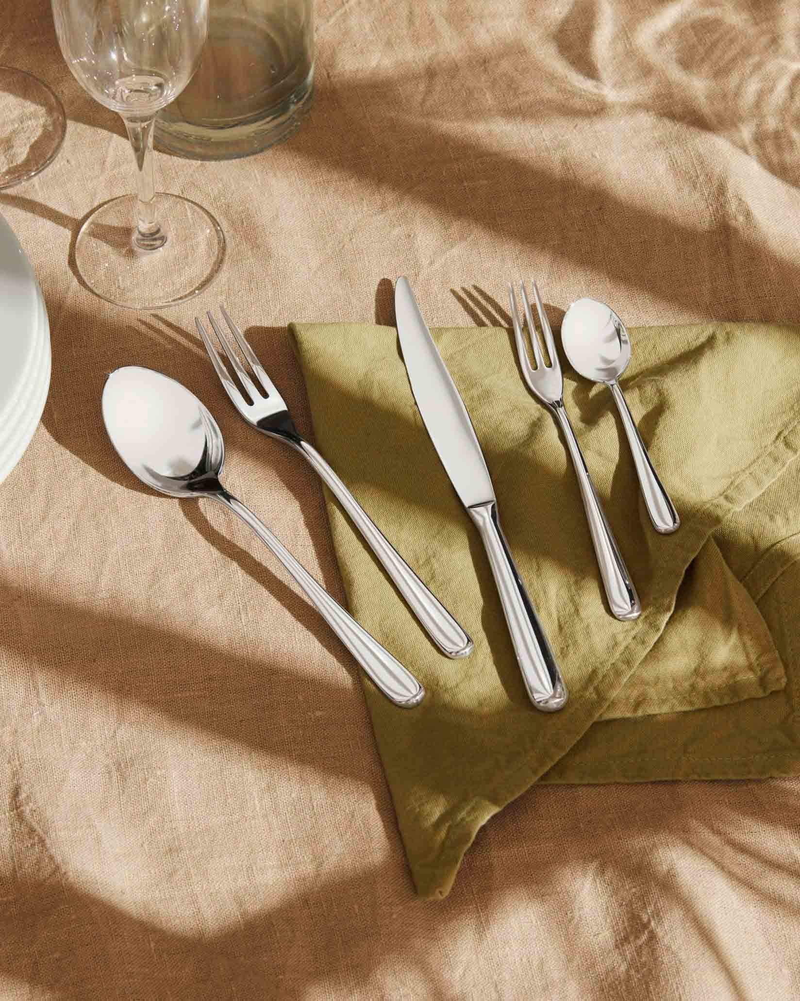 Caccia 3 prongs Table fork. 6 pieces Alessi 1