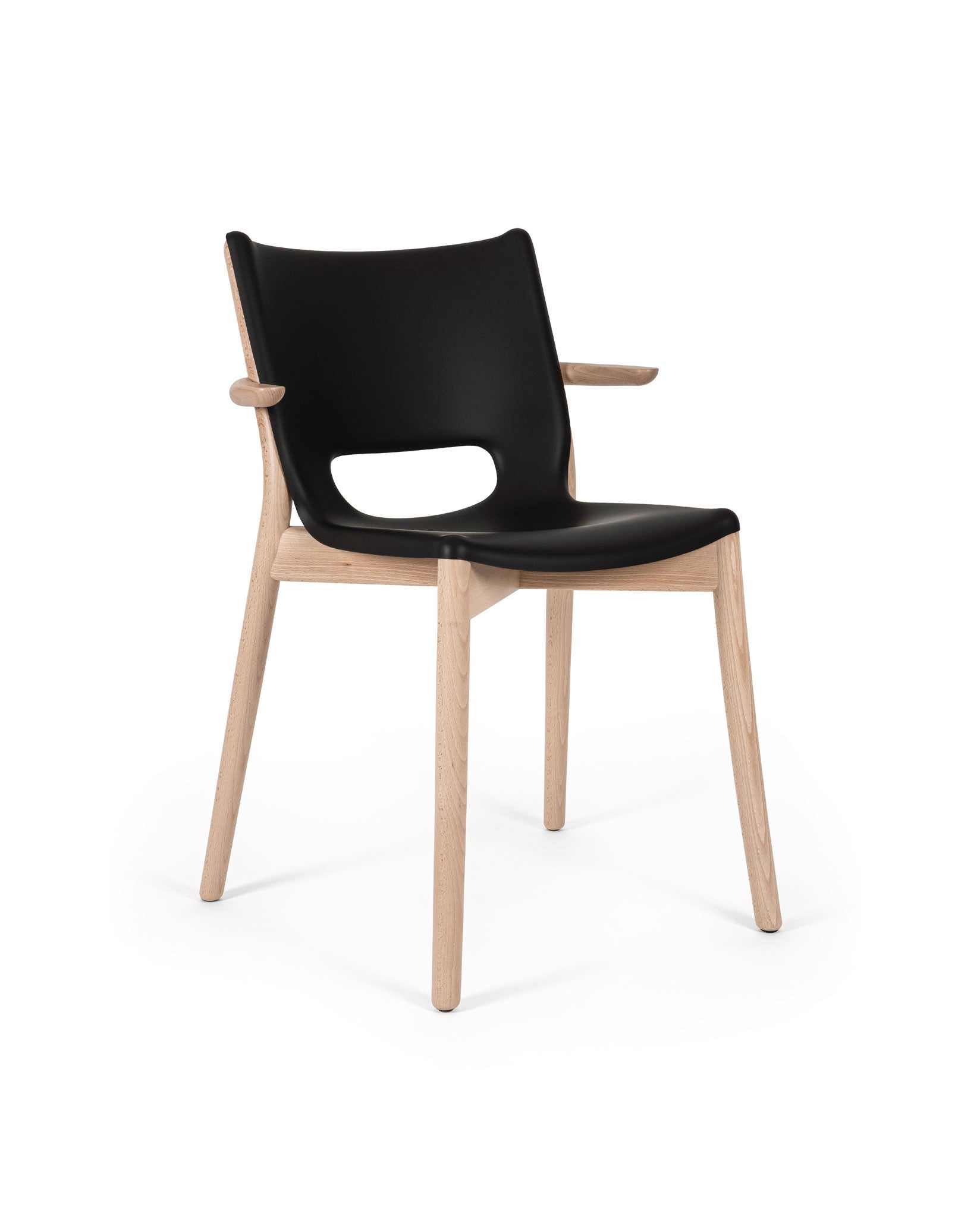 Poêle Collection white Monoshell chair with armrests Alessi 2