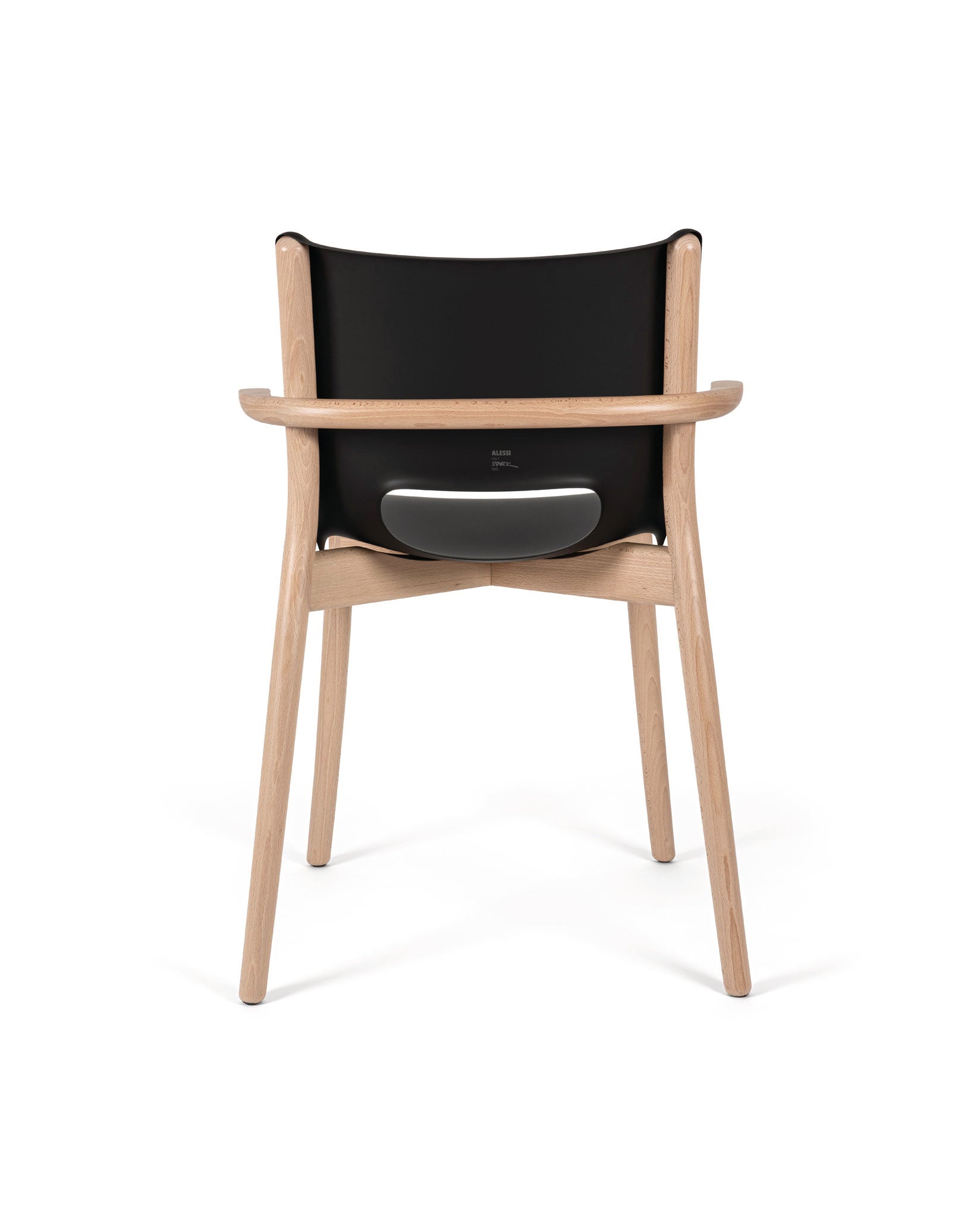 Poêle Collection white Monoshell chair with armrests Alessi 4