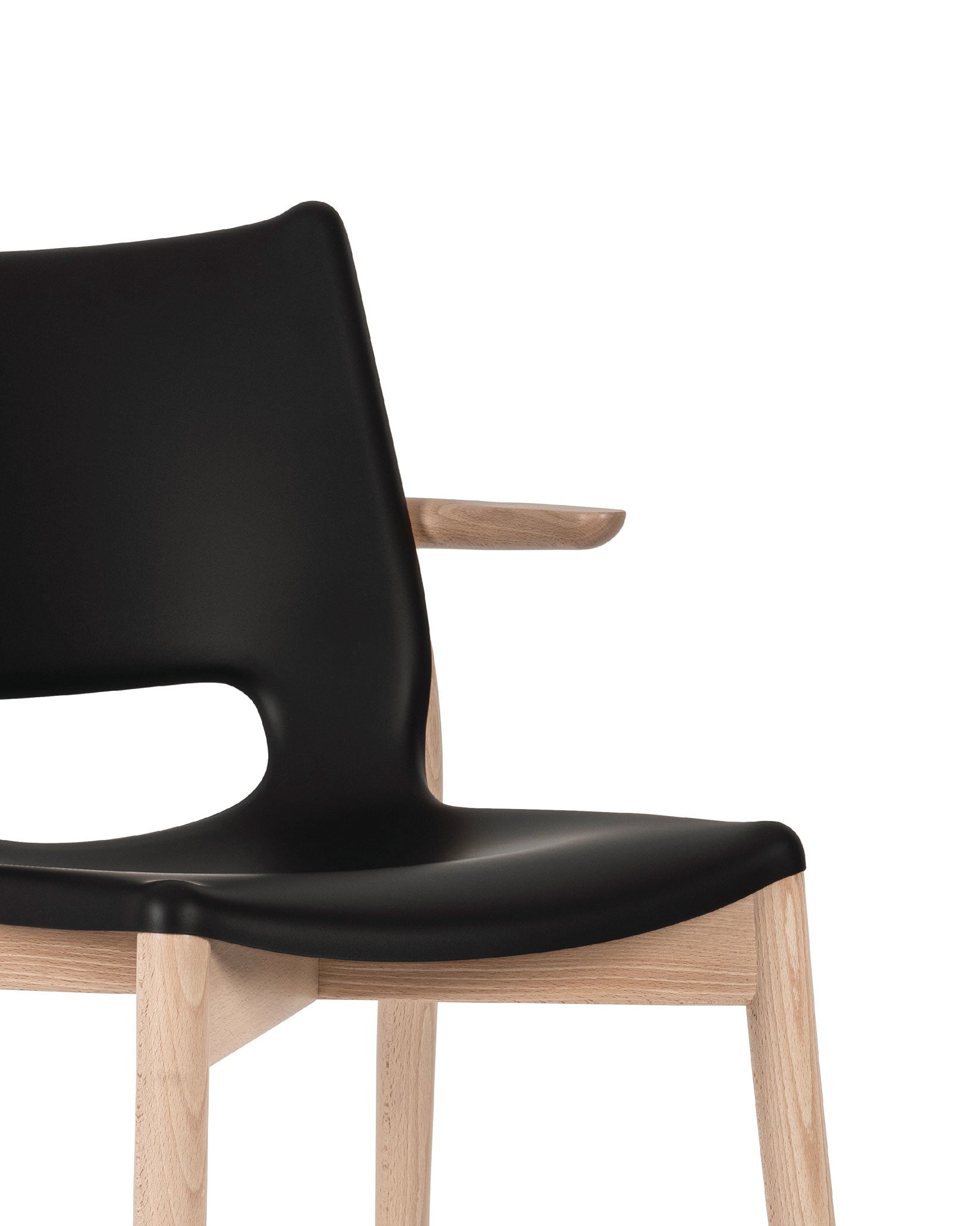 Poêle Collection white Monoshell chair with armrests Alessi 5