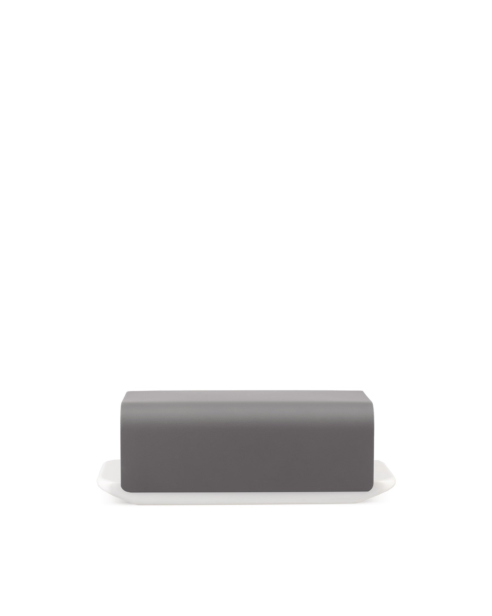 Mattina dark grey Butter dish Alessi