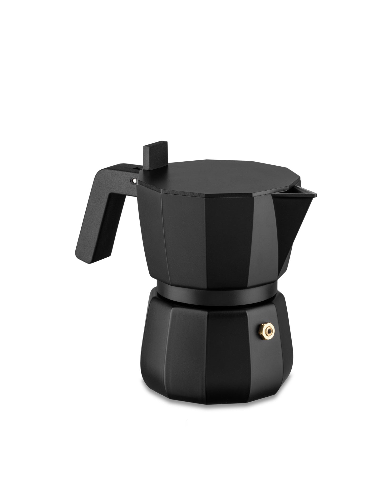 Moka black, cups 1 Espresso coffee maker in aluminium casting Alessi 3