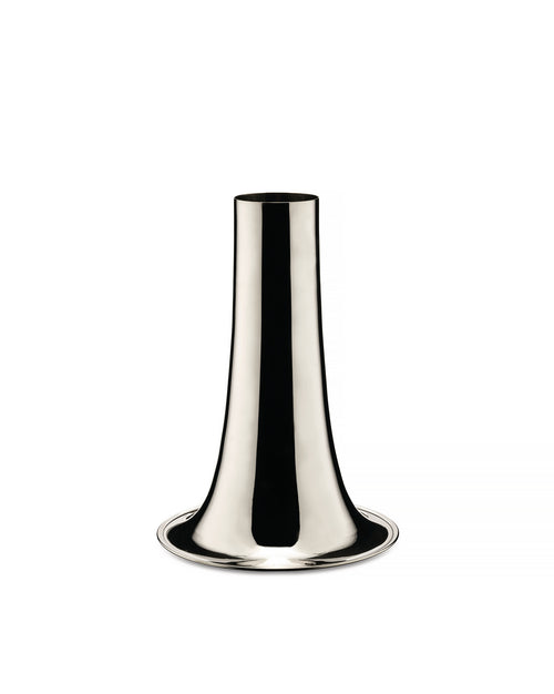 Trumpet silver-plated brass Flower vase Alessi