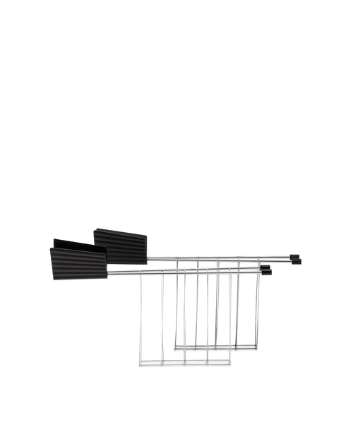 Plissé black Set of two toaster racks Alessi