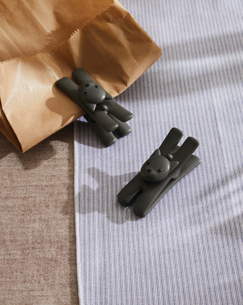 Lampo black Two clips set Alessi