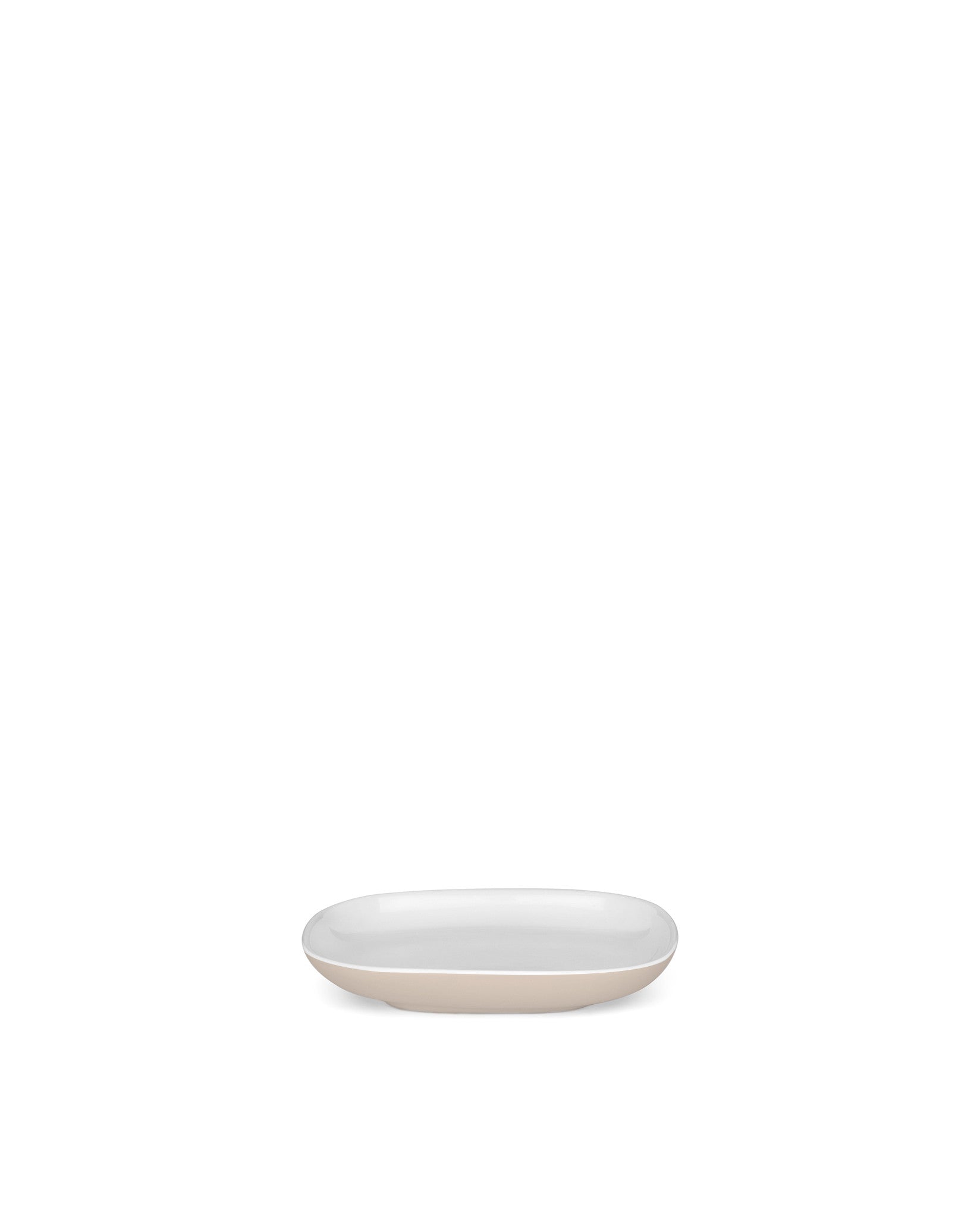 Ovale white Saucer for mocha cup. 4 pieces Alessi 4