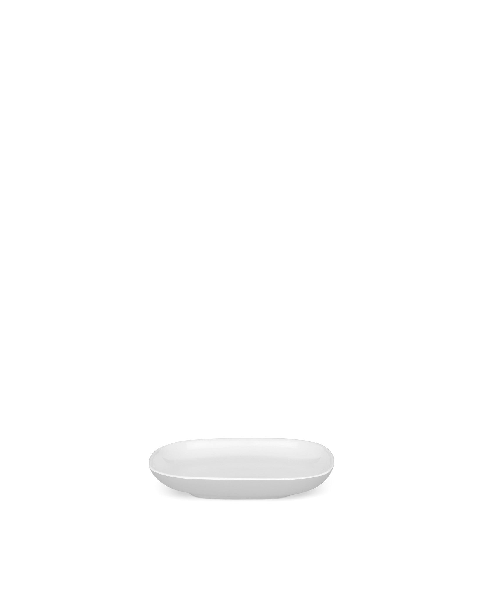 Ovale white Saucer for mocha cup. 4 pieces Alessi 3